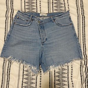 High waisted jean shorts